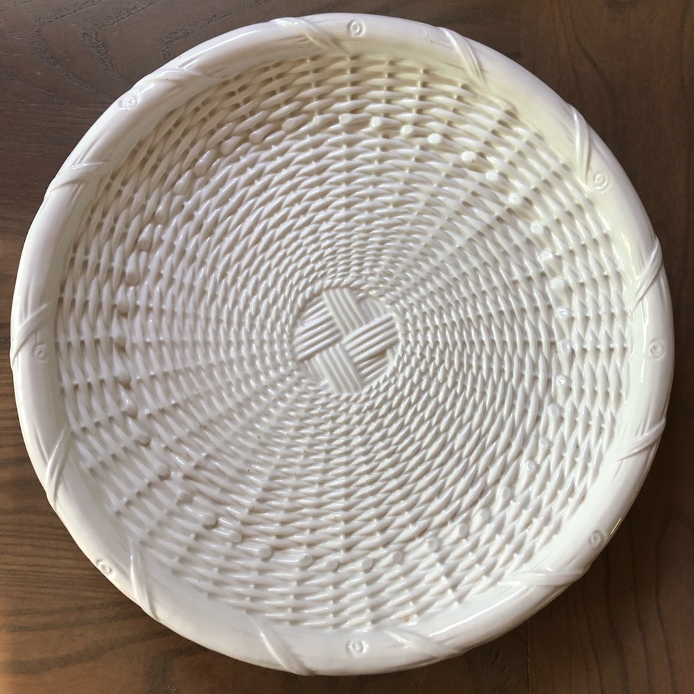 Tiffany and Co. White Wicker Porcelain Platter